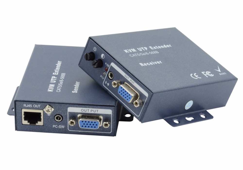 100m KVM Extender Over CAT5E/6 Cable transmitter and receiver VGA Video and PS2 Signal