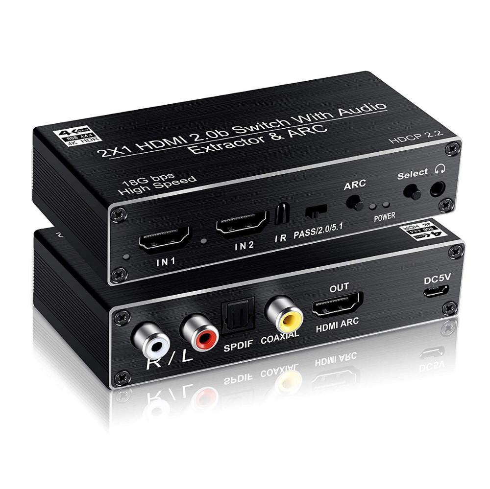 HDMI2.0 Switch 2 Ports 4K@60HZ ARC